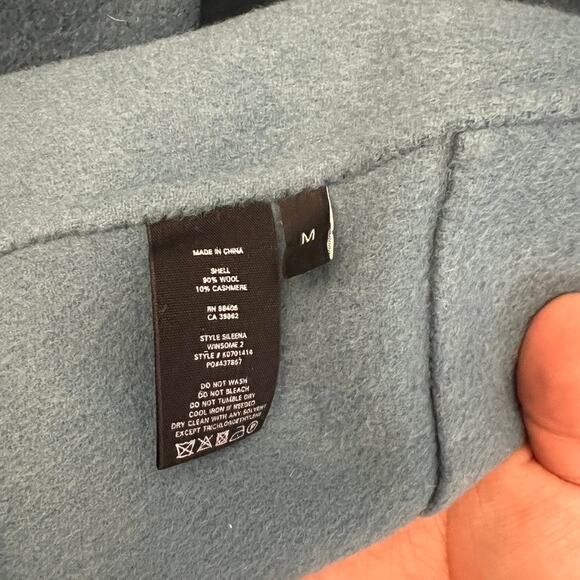 Theory Sileena Winsome 2 Coat M Wool Cashmere Sky Blue $595 - Picture 7 of 8